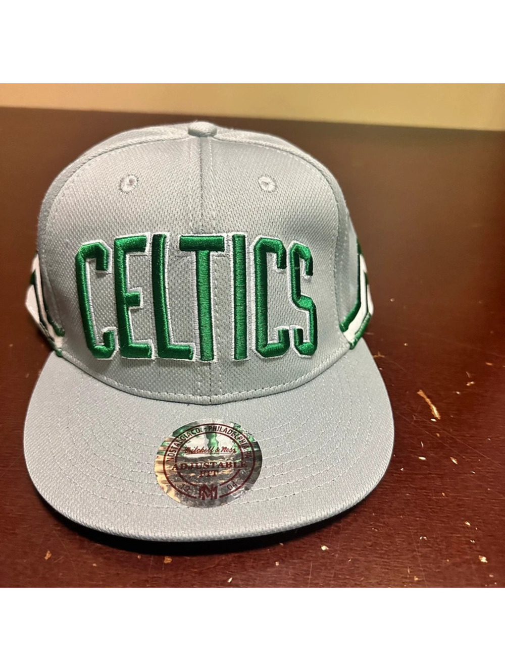 Boston Celtics gray green Mitchell & Ness NBA retro snapback hat